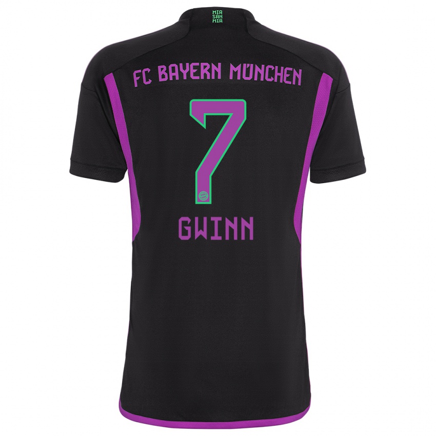 Niño Camiseta Giulia Gwinn #7 Negro 2ª Equipación 2023/24 La Camisa Argentina