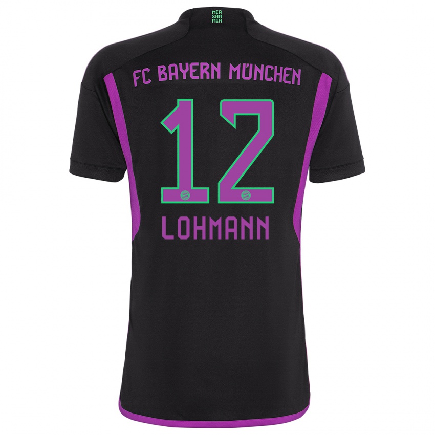 Niño Camiseta Sydney Lohmann #12 Negro 2ª Equipación 2023/24 La Camisa Argentina