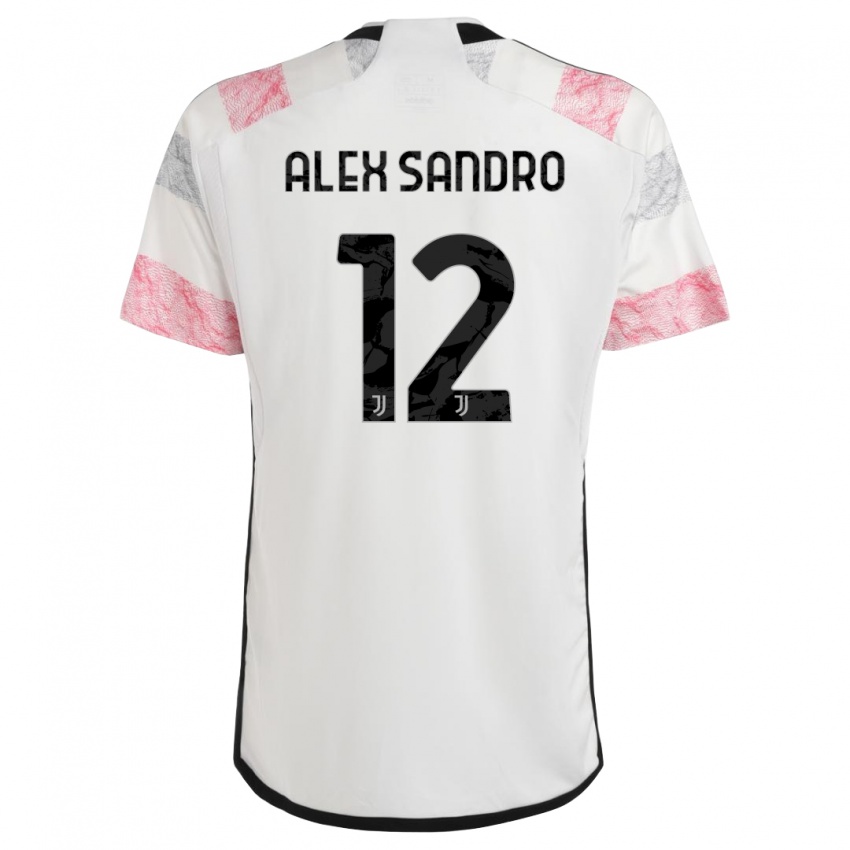 Niño Camiseta Alex Sandro #12 Blanco Rosa 2ª Equipación 2023/24 La Camisa Argentina
