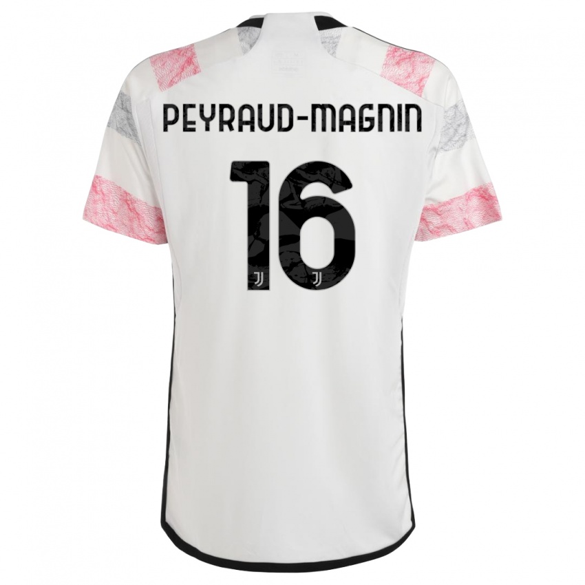 Niño Camiseta Pauline Peyraud-Magnin #16 Blanco Rosa 2ª Equipación 2023/24 La Camisa Argentina