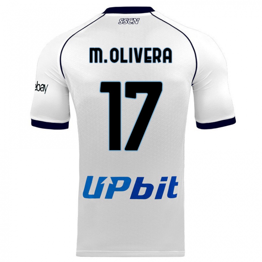 Niño Camiseta Mathias Olivera #17 Blanco 2ª Equipación 2023/24 La Camisa Argentina