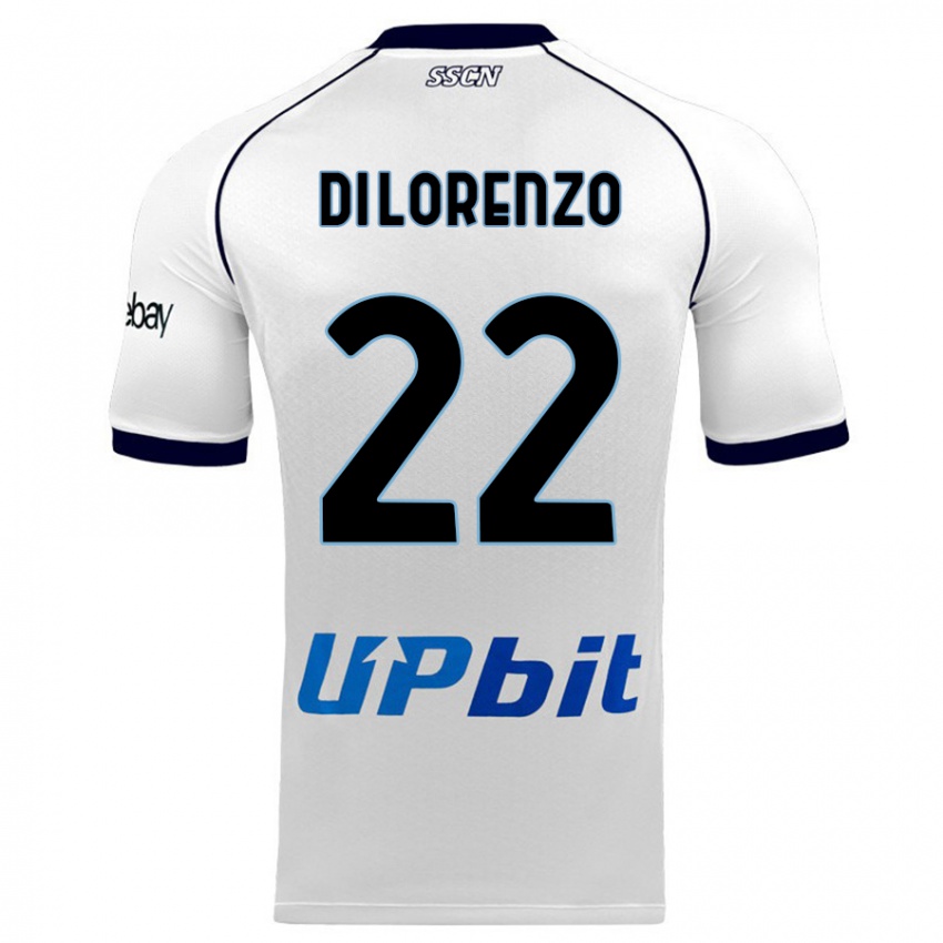 Niño Camiseta Giovanni Di Lorenzo #22 Blanco 2ª Equipación 2023/24 La Camisa Argentina