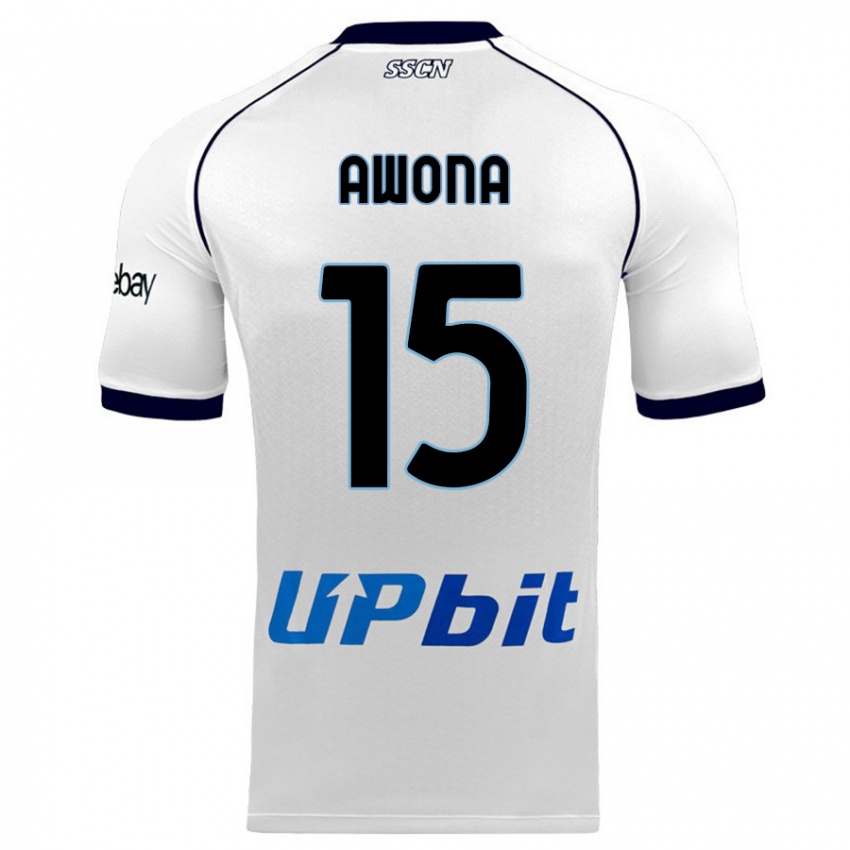 Niño Camiseta Aurelle Awona #15 Blanco 2ª Equipación 2023/24 La Camisa Argentina