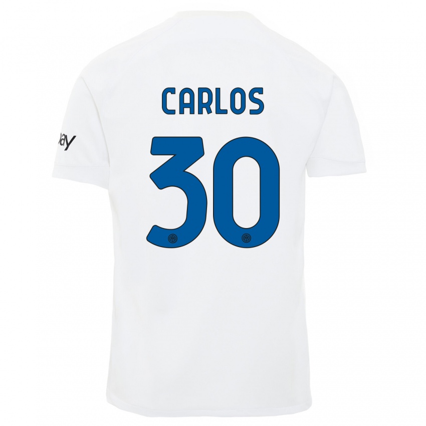 Niño Camiseta Carlos Augusto #30 Blanco 2ª Equipación 2023/24 La Camisa Argentina