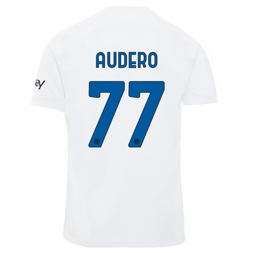 Niño Camiseta Emil Audero #77 Blanco 2ª Equipación 2023/24 La Camisa Argentina