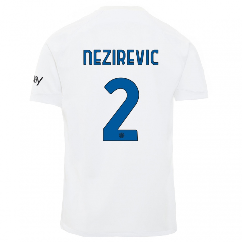 Niño Camiseta Alem Nezirevic #2 Blanco 2ª Equipación 2023/24 La Camisa Argentina
