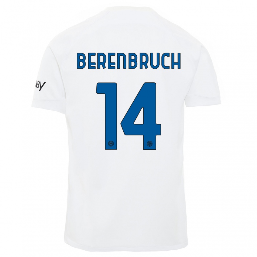 Niño Camiseta Thomas Berenbruch #14 Blanco 2ª Equipación 2023/24 La Camisa Argentina