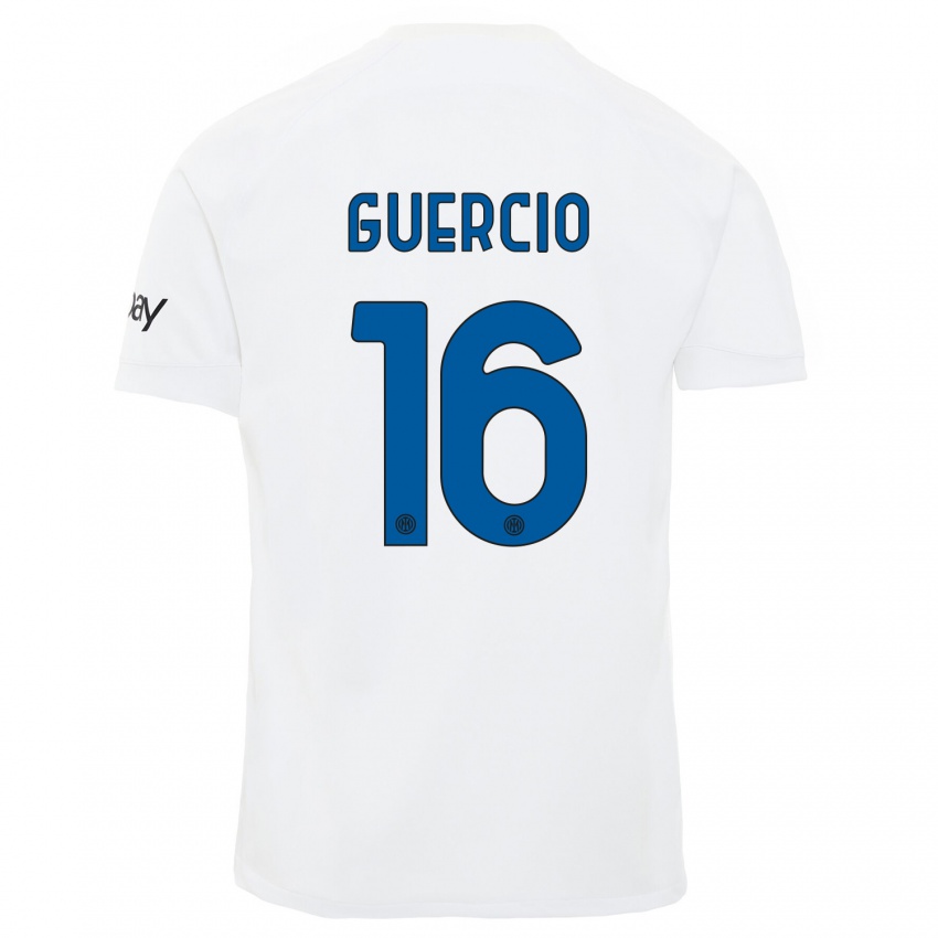 Niño Camiseta Tommaso Guercio #16 Blanco 2ª Equipación 2023/24 La Camisa Argentina