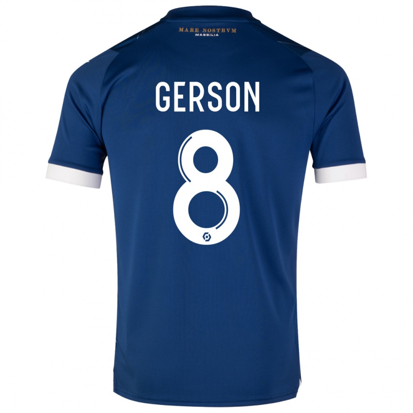Niño Camiseta Gerson #8 Azul Oscuro 2ª Equipación 2023/24 La Camisa Argentina