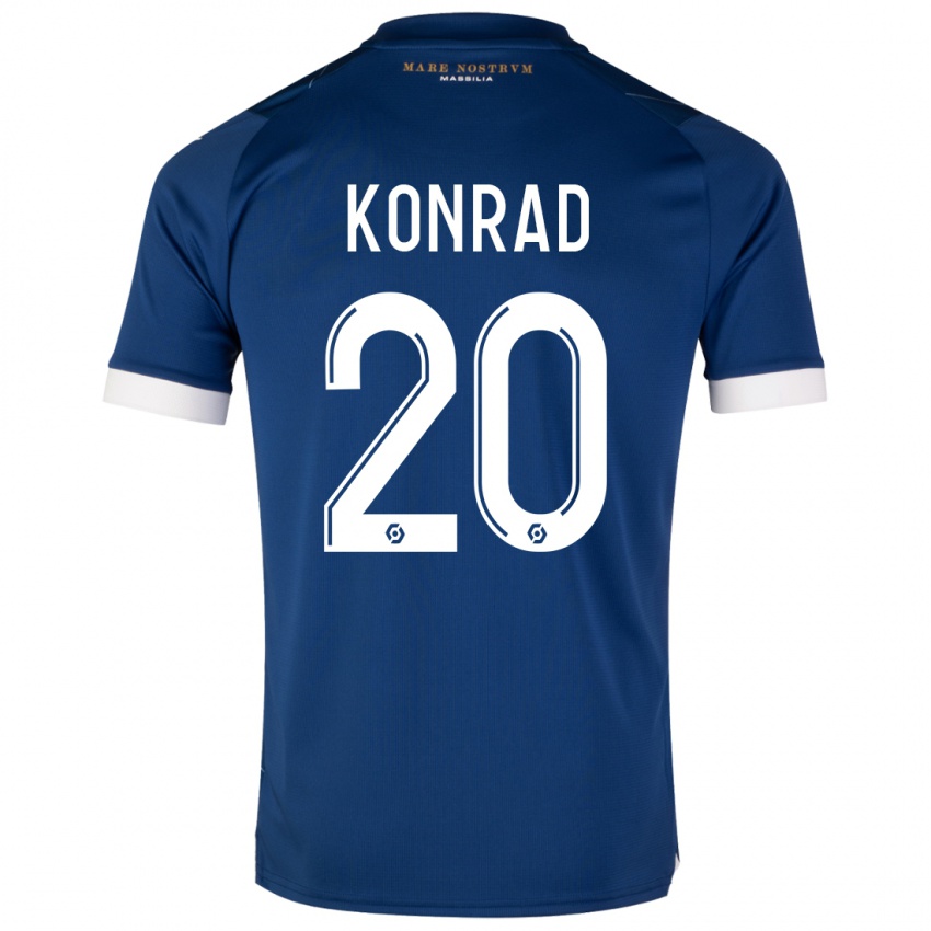 Niño Camiseta Konrad De La Fuente #20 Azul Oscuro 2ª Equipación 2023/24 La Camisa Argentina