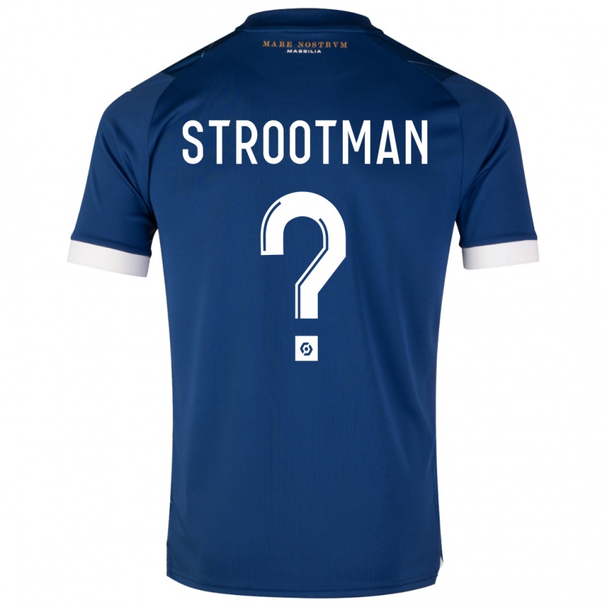 Niño Camiseta Kevin Strootman #0 Azul Oscuro 2ª Equipación 2023/24 La Camisa Argentina