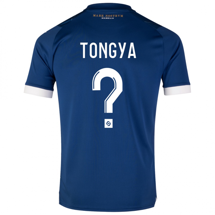 Niño Camiseta Franco Tongya #0 Azul Oscuro 2ª Equipación 2023/24 La Camisa Argentina