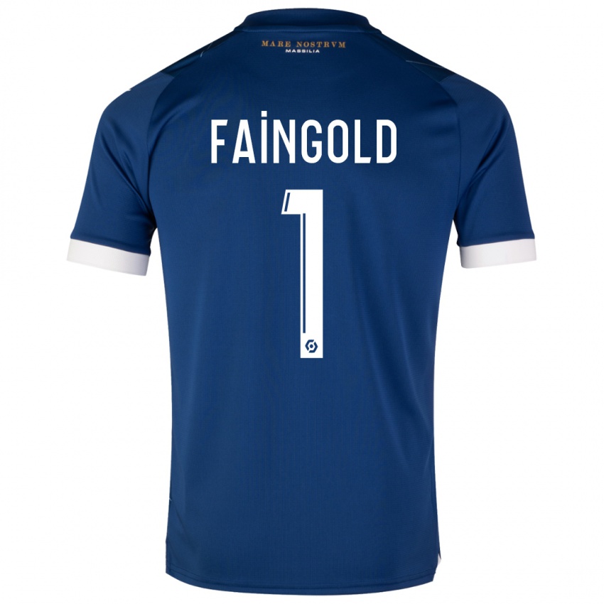 Niño Camiseta Abbie Faingold #1 Azul Oscuro 2ª Equipación 2023/24 La Camisa Argentina