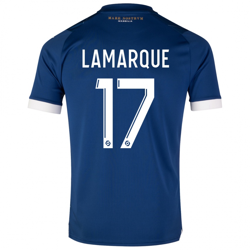 Niño Camiseta Alais Lamarque #17 Azul Oscuro 2ª Equipación 2023/24 La Camisa Argentina