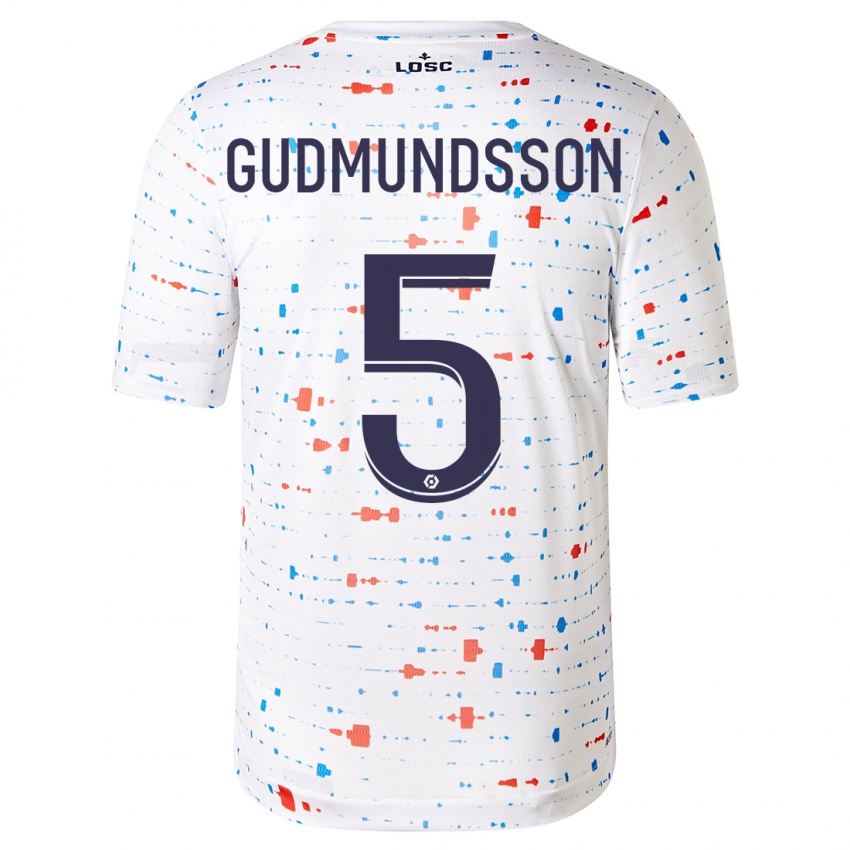 Niño Camiseta Gabriel Gudmundsson #5 Blanco 2ª Equipación 2023/24 La Camisa Argentina