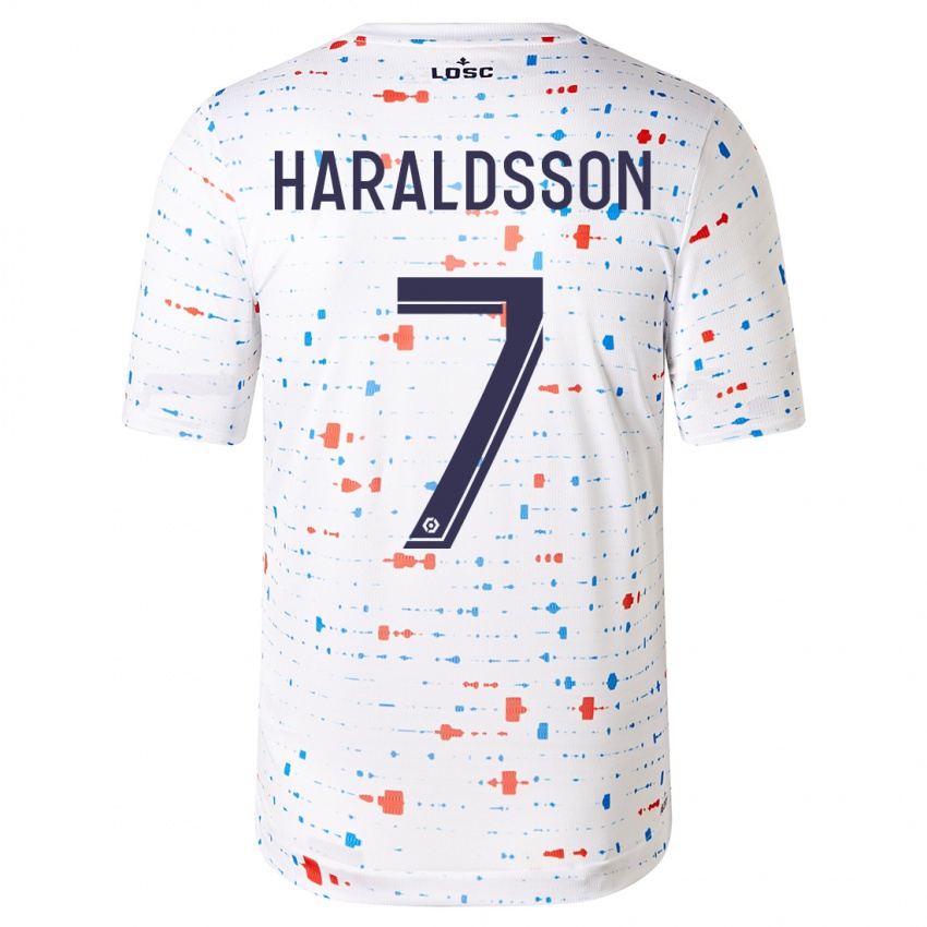 Niño Camiseta Hákon Arnar Haraldsson #7 Blanco 2ª Equipación 2023/24 La Camisa Argentina