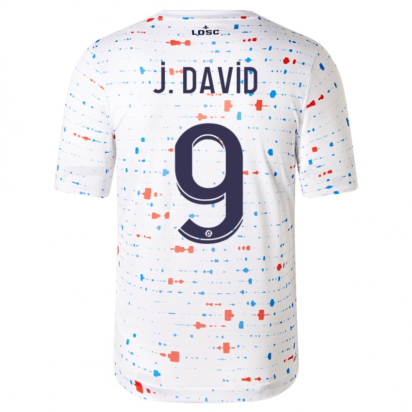 Niño Camiseta Jonathan David #9 Blanco 2ª Equipación 2023/24 La Camisa Argentina