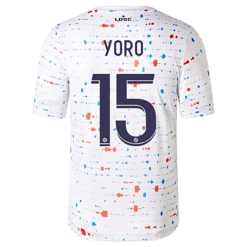 Niño Camiseta Leny Yoro #15 Blanco 2ª Equipación 2023/24 La Camisa Argentina