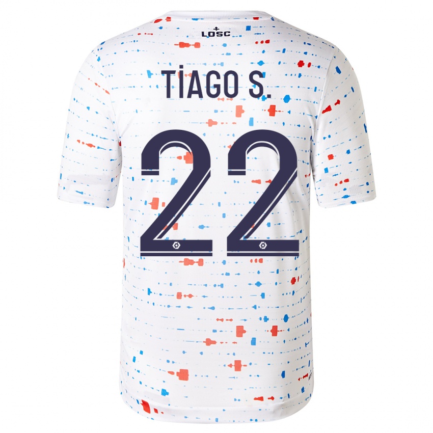 Niño Camiseta Tiago Santos #22 Blanco 2ª Equipación 2023/24 La Camisa Argentina