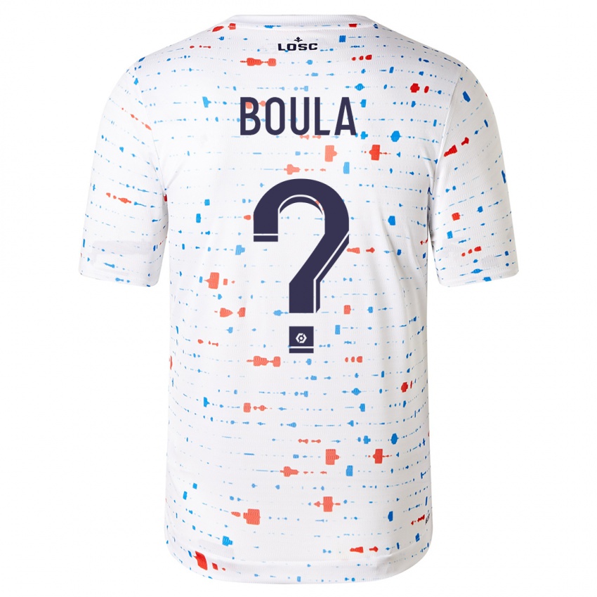 Niño Camiseta Exauce Mpembele Boula #0 Blanco 2ª Equipación 2023/24 La Camisa Argentina