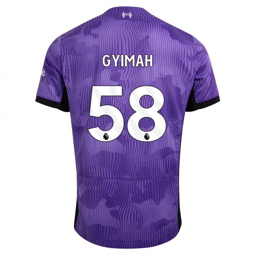 Niño Camiseta Francis Gyimah #58 Púrpura Equipación Tercera 2023/24 La Camisa Argentina