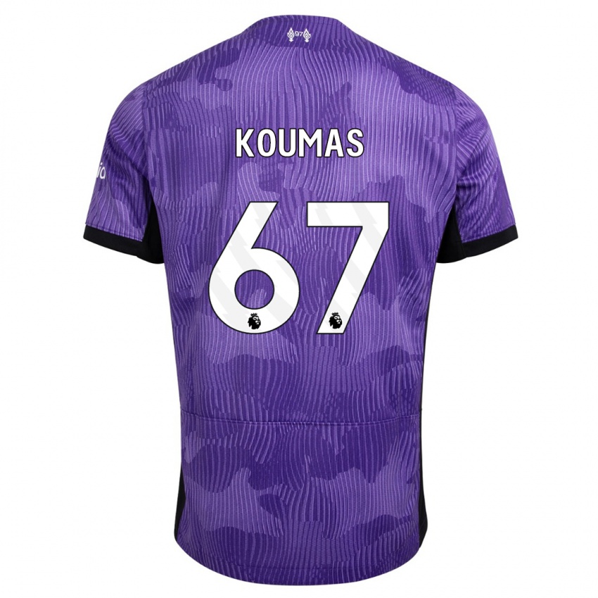 Niño Camiseta Lewis Koumas #67 Púrpura Equipación Tercera 2023/24 La Camisa Argentina