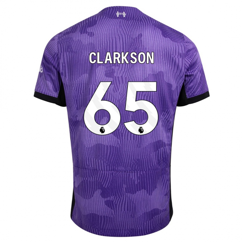 Niño Camiseta Leighton Clarkson #65 Púrpura Equipación Tercera 2023/24 La Camisa Argentina