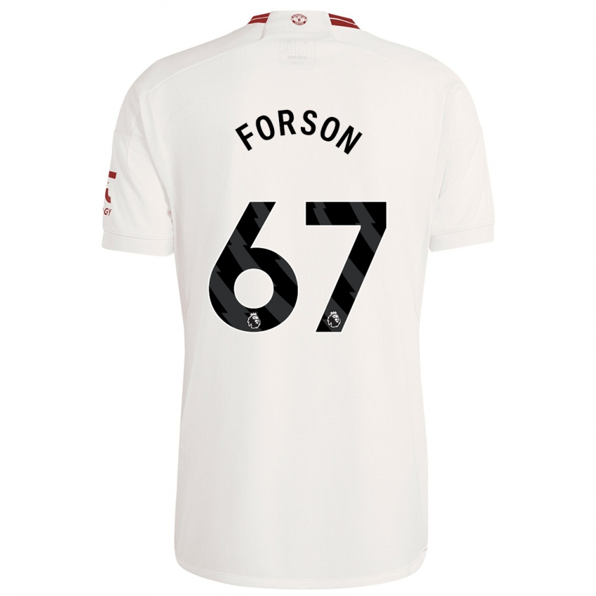 Niño Camiseta Omari Forson #67 Blanco Equipación Tercera 2023/24 La Camisa Argentina