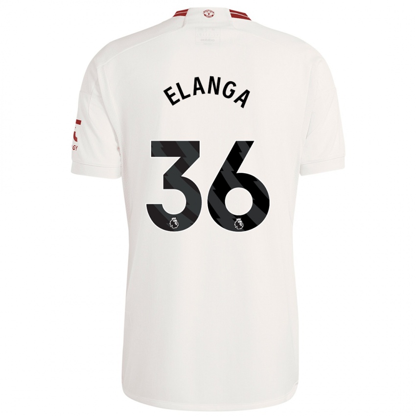 Niño Camiseta Anthony Elanga #36 Blanco Equipación Tercera 2023/24 La Camisa Argentina