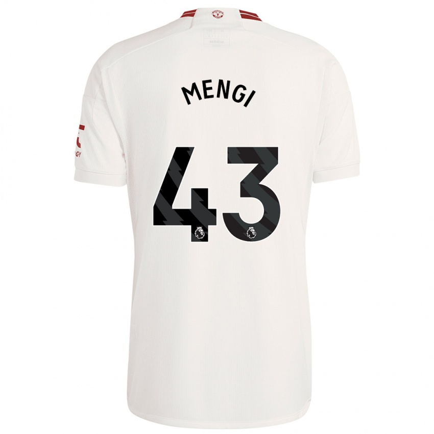 Niño Camiseta Teden Mengi #43 Blanco Equipación Tercera 2023/24 La Camisa Argentina