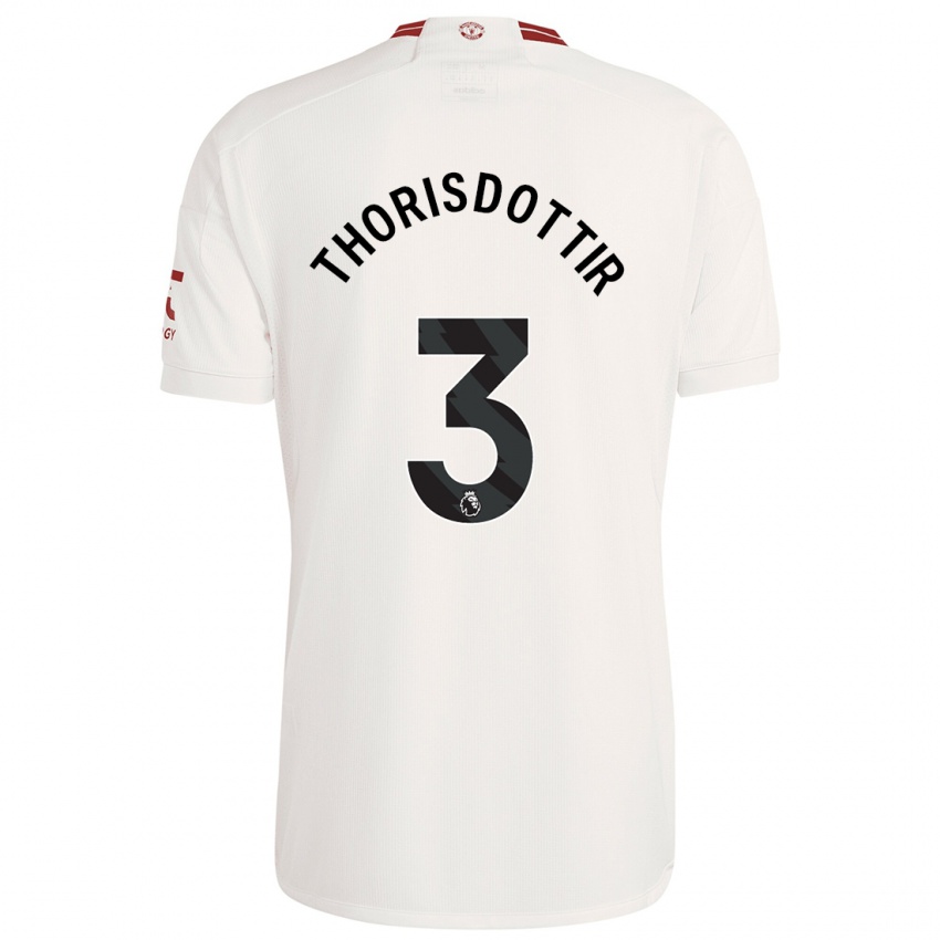 Niño Camiseta Maria Thorisdottir #3 Blanco Equipación Tercera 2023/24 La Camisa Argentina