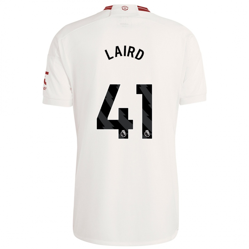 Niño Camiseta Ethan Laird #41 Blanco Equipación Tercera 2023/24 La Camisa Argentina