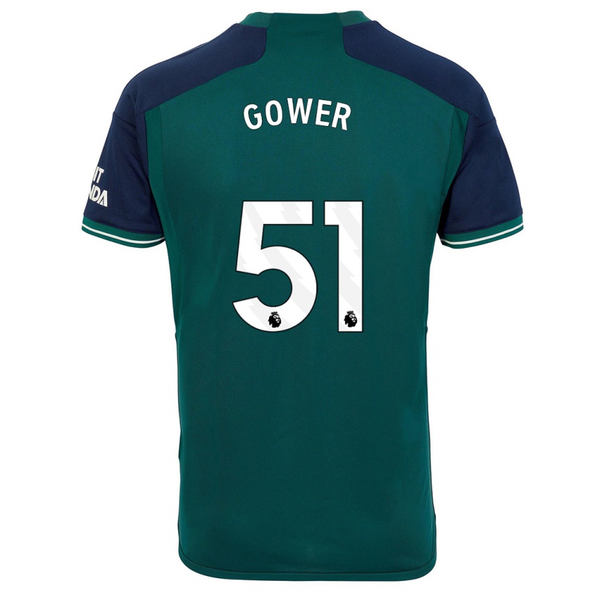 Niño Camiseta Jimi Gower #51 Verde Equipación Tercera 2023/24 La Camisa Argentina