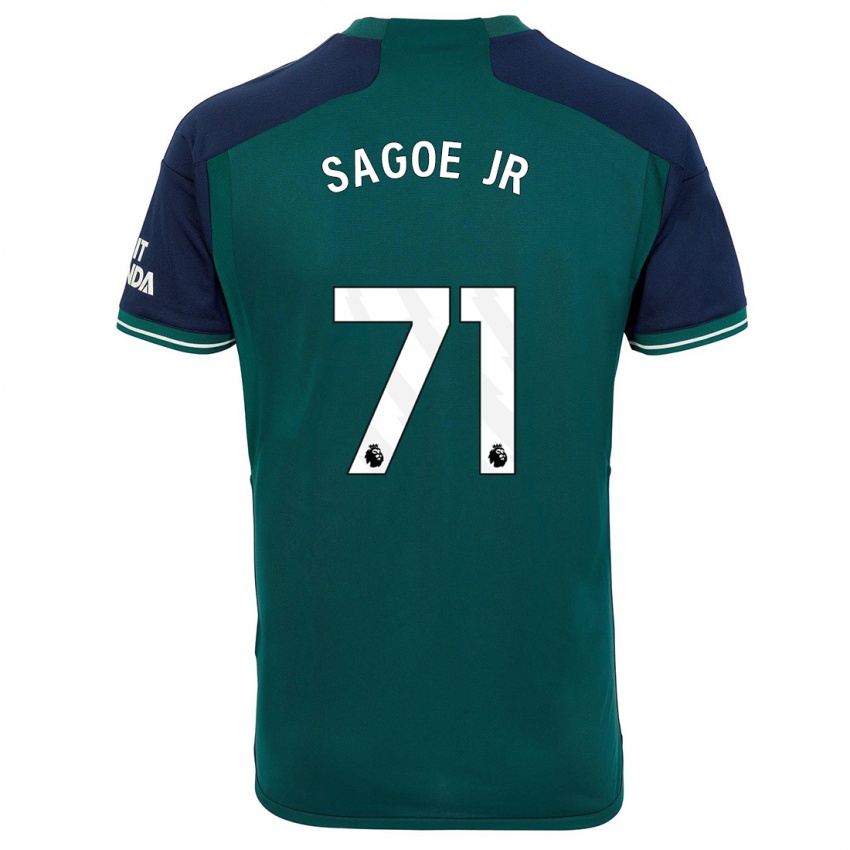 Niño Camiseta Charles Sagoe Jr #71 Verde Equipación Tercera 2023/24 La Camisa Argentina