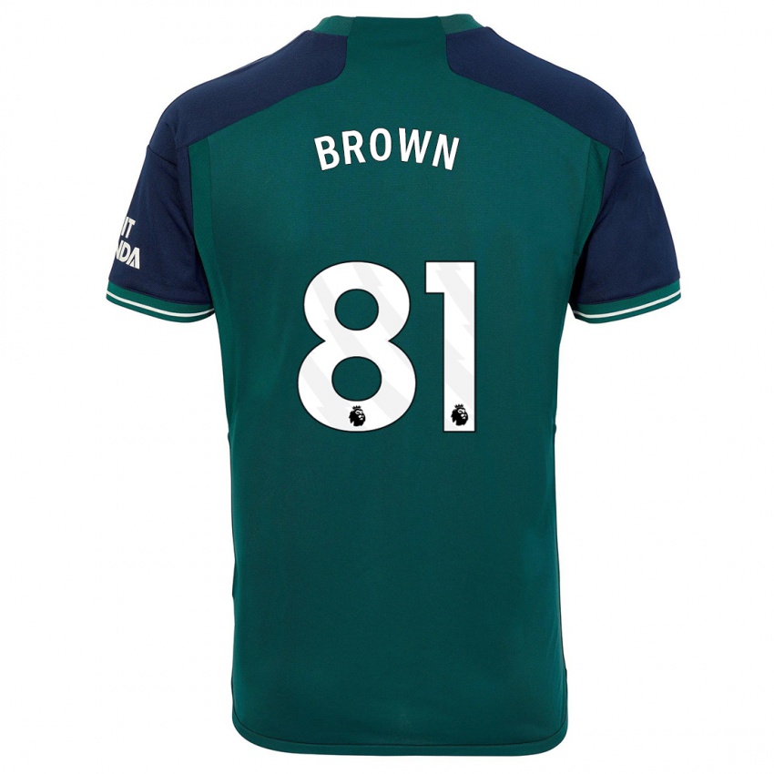 Niño Camiseta Luis Brown #81 Verde Equipación Tercera 2023/24 La Camisa Argentina