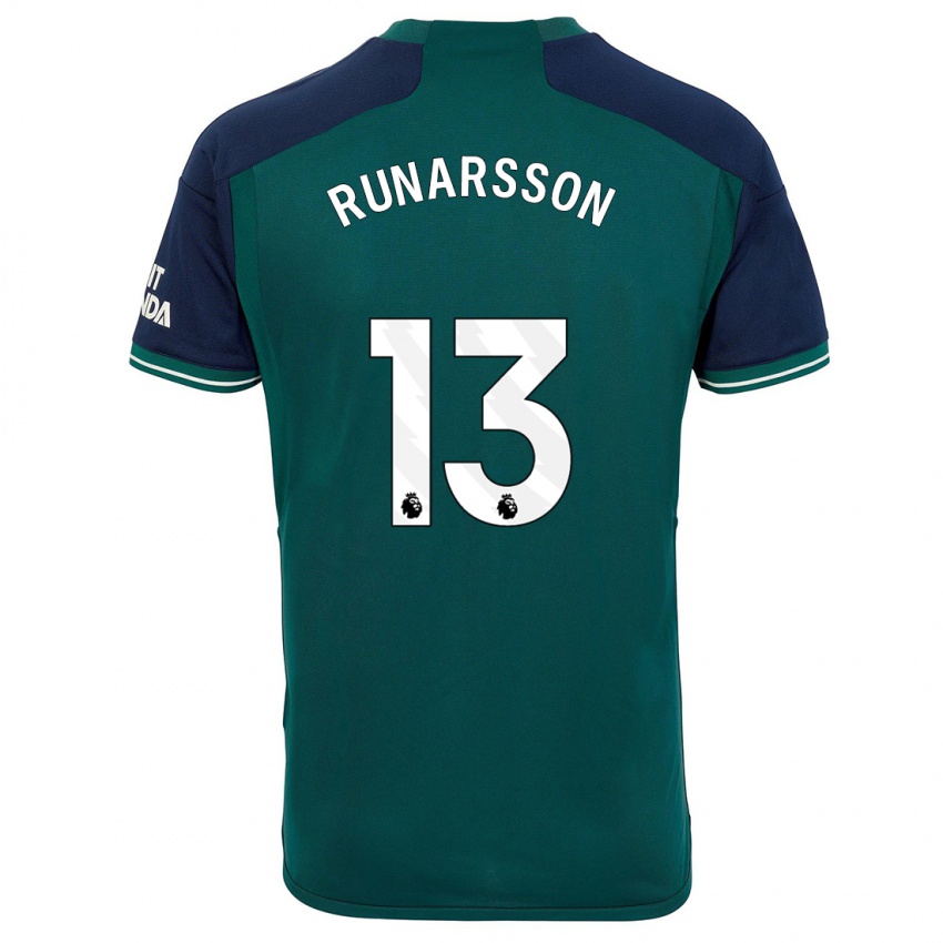 Niño Camiseta Runar Alex Runarsson #13 Verde Equipación Tercera 2023/24 La Camisa Argentina