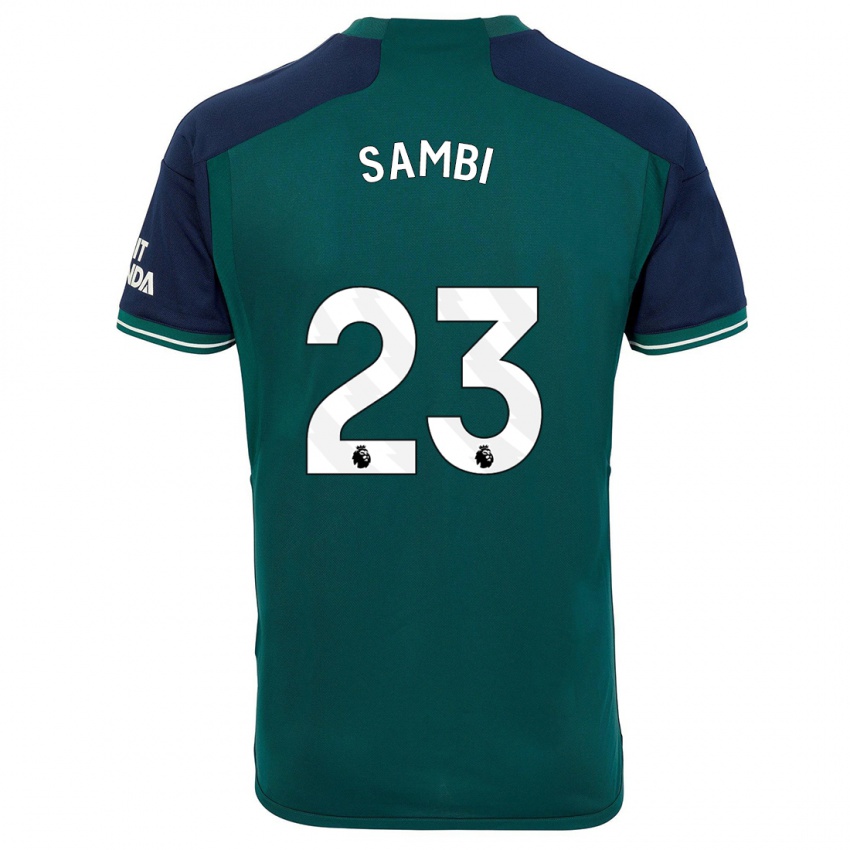 Niño Camiseta Albert Sambi Lokonga #23 Verde Equipación Tercera 2023/24 La Camisa Argentina