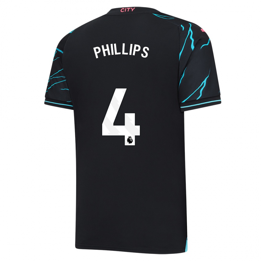 Niño Camiseta Kalvin Phillips #4 Azul Oscuro Equipación Tercera 2023/24 La Camisa Argentina