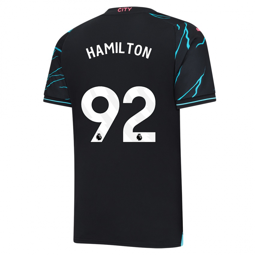 Niño Camiseta Micah Hamilton #92 Azul Oscuro Equipación Tercera 2023/24 La Camisa Argentina