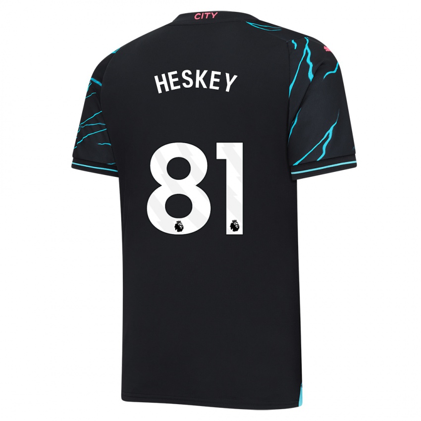 Niño Camiseta Jaden Heskey #81 Azul Oscuro Equipación Tercera 2023/24 La Camisa Argentina