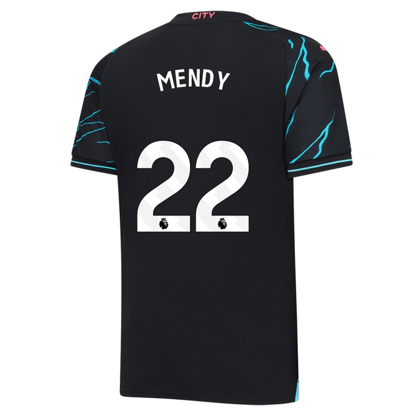 Niño Camiseta Benjamin Mendy #22 Azul Oscuro Equipación Tercera 2023/24 La Camisa Argentina