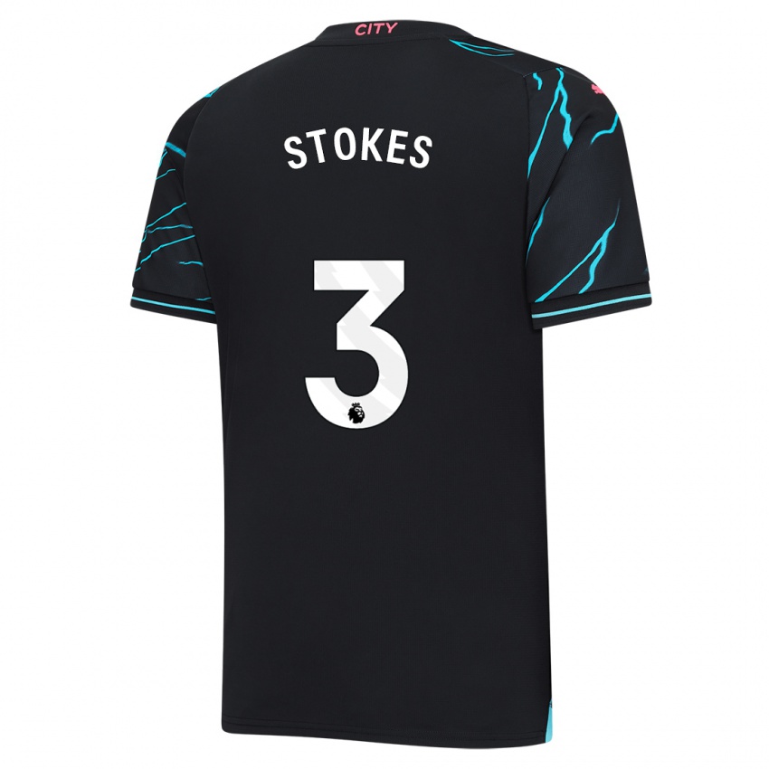 Niño Camiseta Demi Stokes #3 Azul Oscuro Equipación Tercera 2023/24 La Camisa Argentina