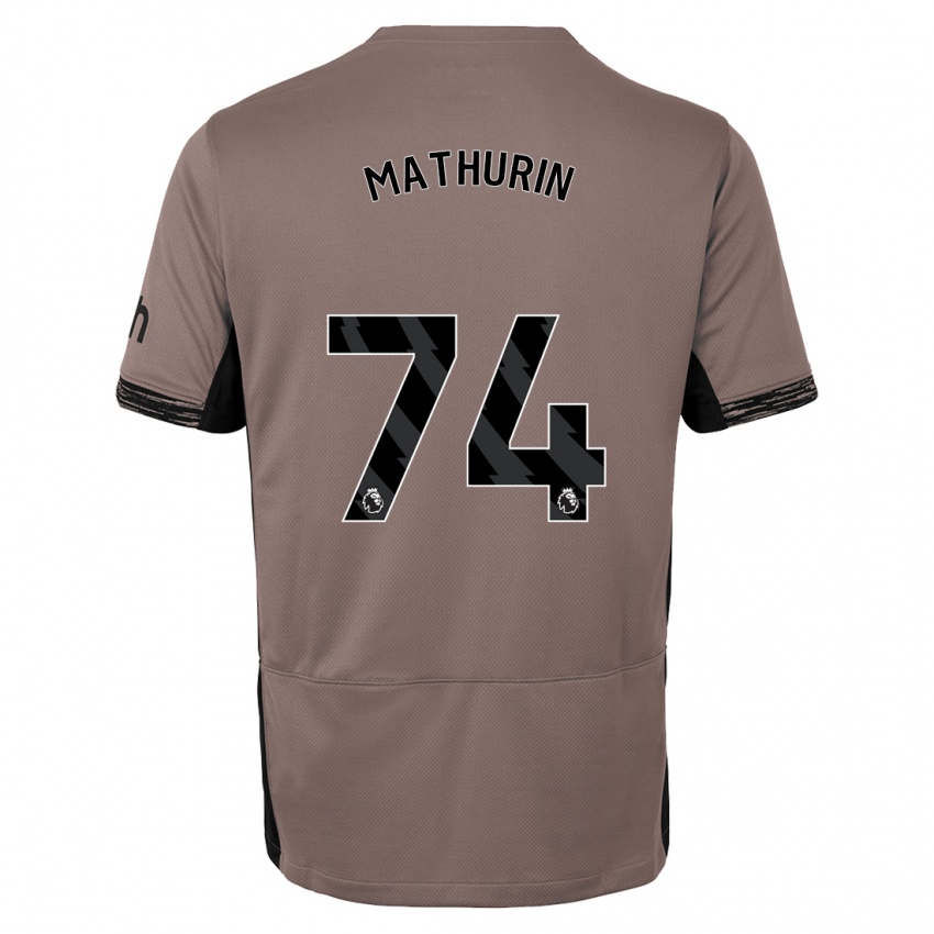 Niño Camiseta Roshaun Mathurin #74 Beige Obscuro Equipación Tercera 2023/24 La Camisa Argentina