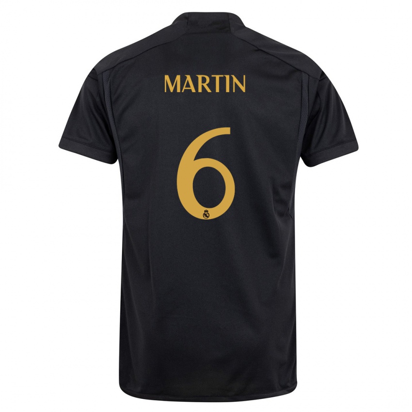 Niño Camiseta Mario Martin #6 Negro Equipación Tercera 2023/24 La Camisa Argentina