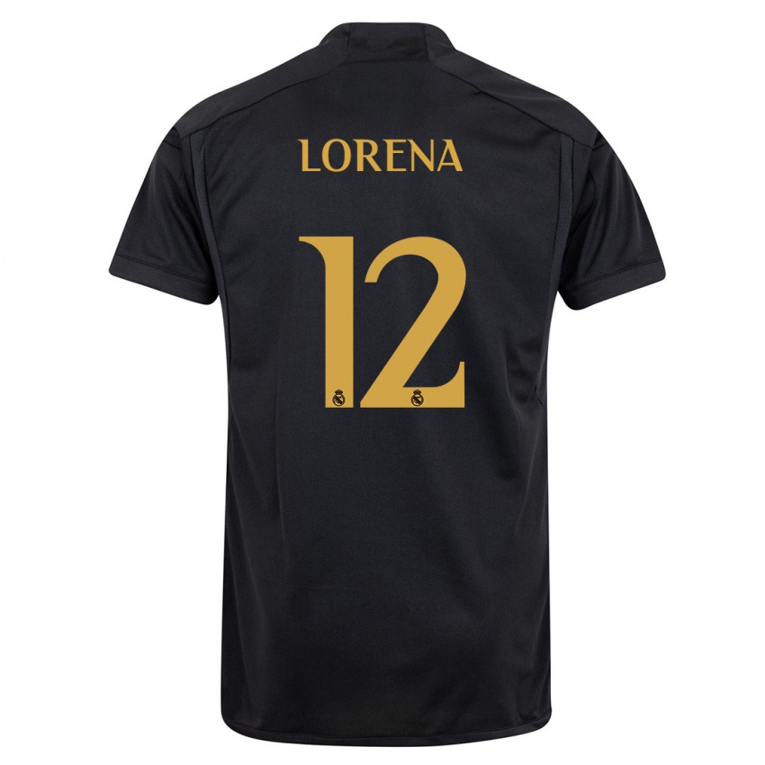 Niño Camiseta Lorena Navarro #12 Negro Equipación Tercera 2023/24 La Camisa Argentina