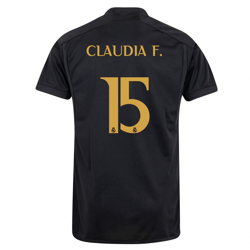 Niño Camiseta Claudia Florentino #15 Negro Equipación Tercera 2023/24 La Camisa Argentina