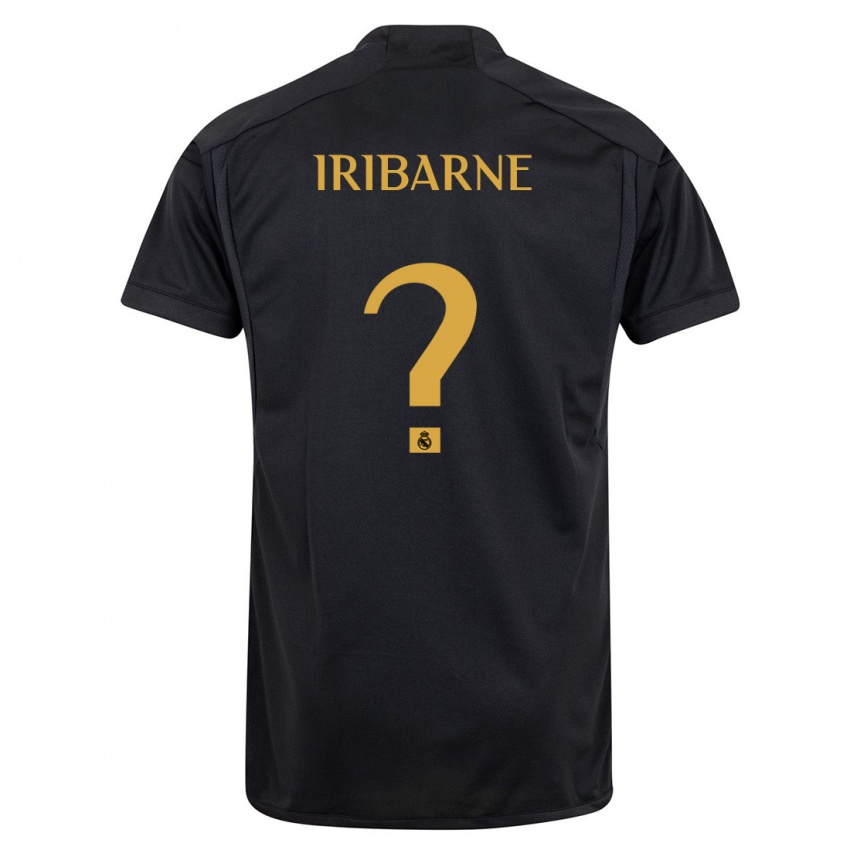 Niño Camiseta Bruno Iribarne #0 Negro Equipación Tercera 2023/24 La Camisa Argentina