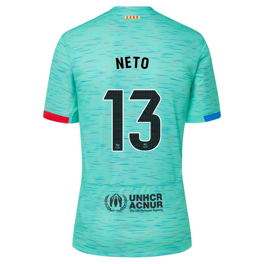 Niño Camiseta Neto #13 Aguamarina Clara Equipación Tercera 2023/24 La Camisa Argentina