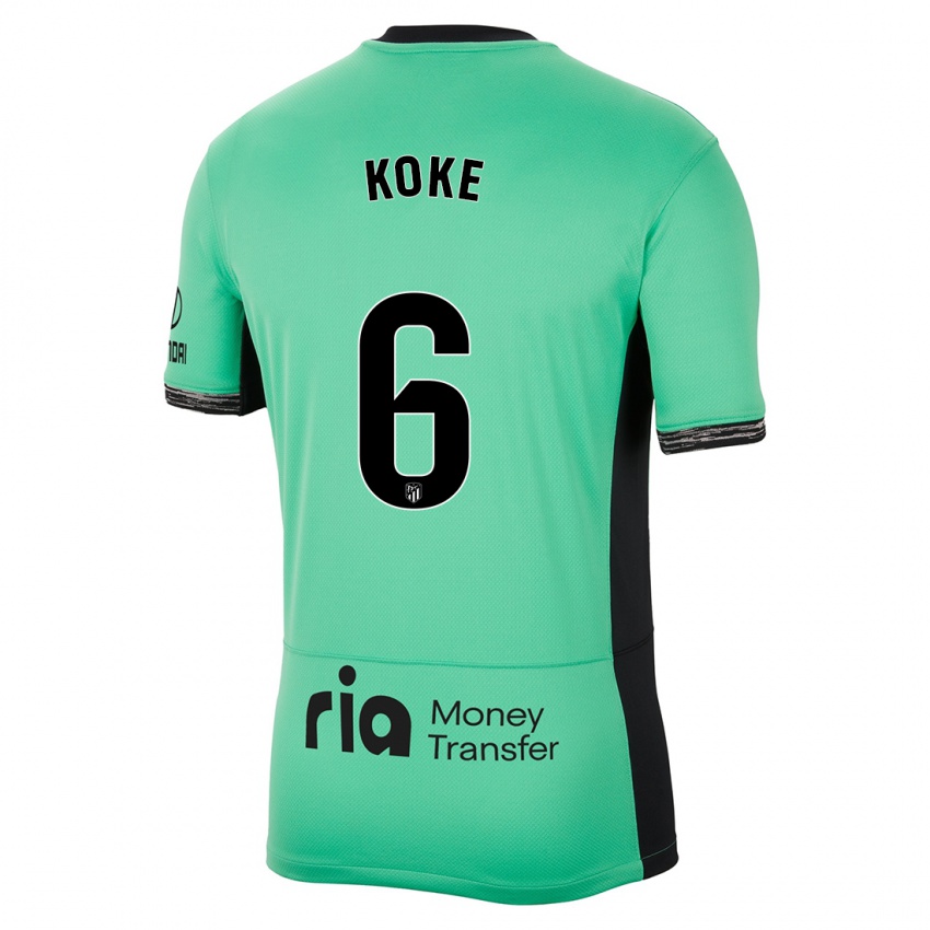 Niño Camiseta Koke #6 Primavera Verde Equipación Tercera 2023/24 La Camisa Argentina