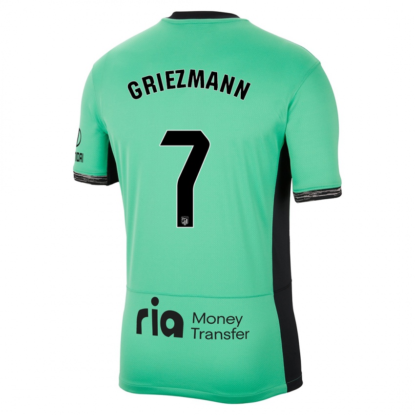 Niño Camiseta Antoine Griezmann #7 Primavera Verde Equipación Tercera 2023/24 La Camisa Argentina